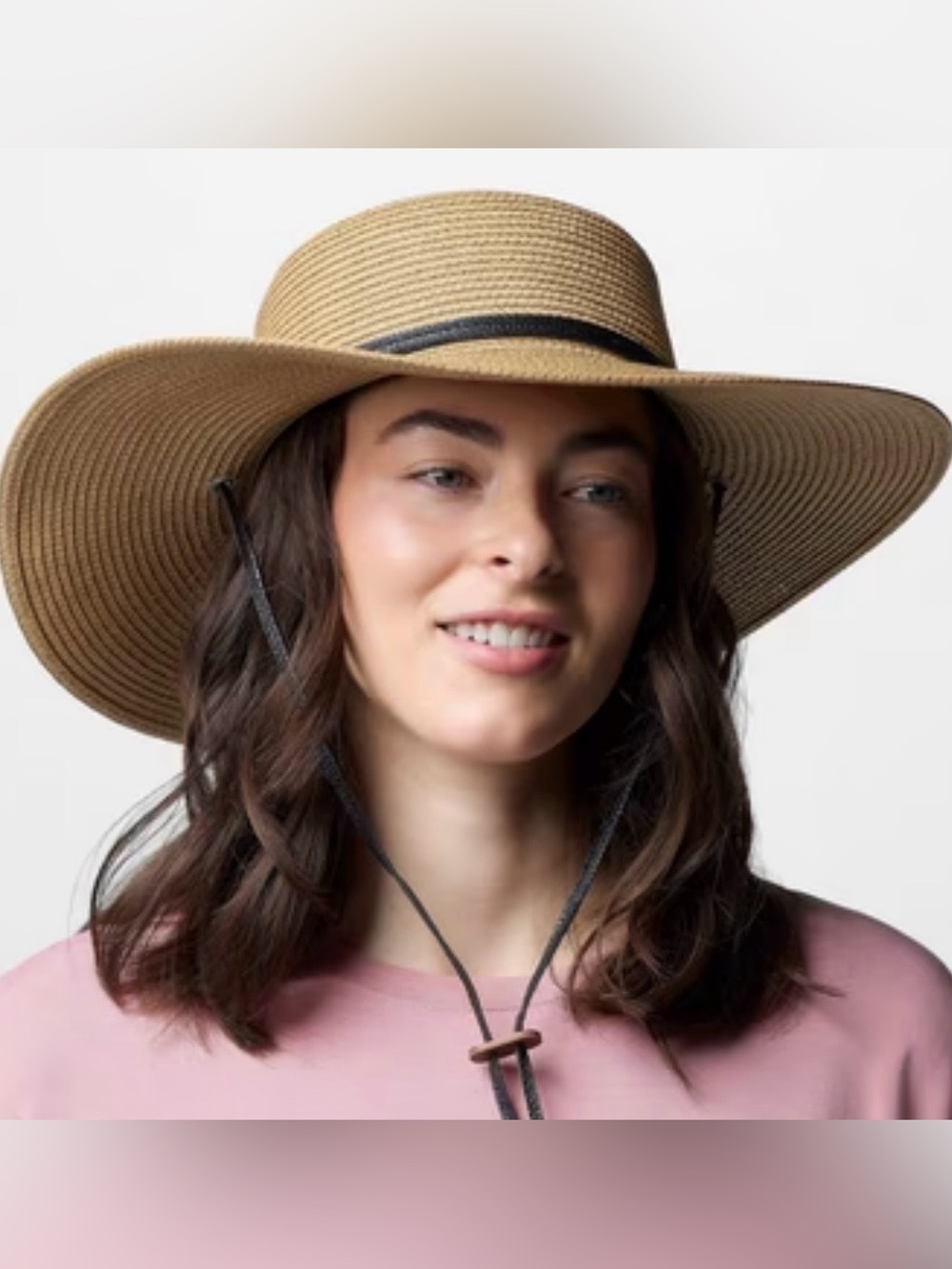 Women’s Straw Sun Hat with Chin Cord - Natural